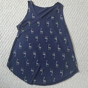 Giraffe patterned tank top